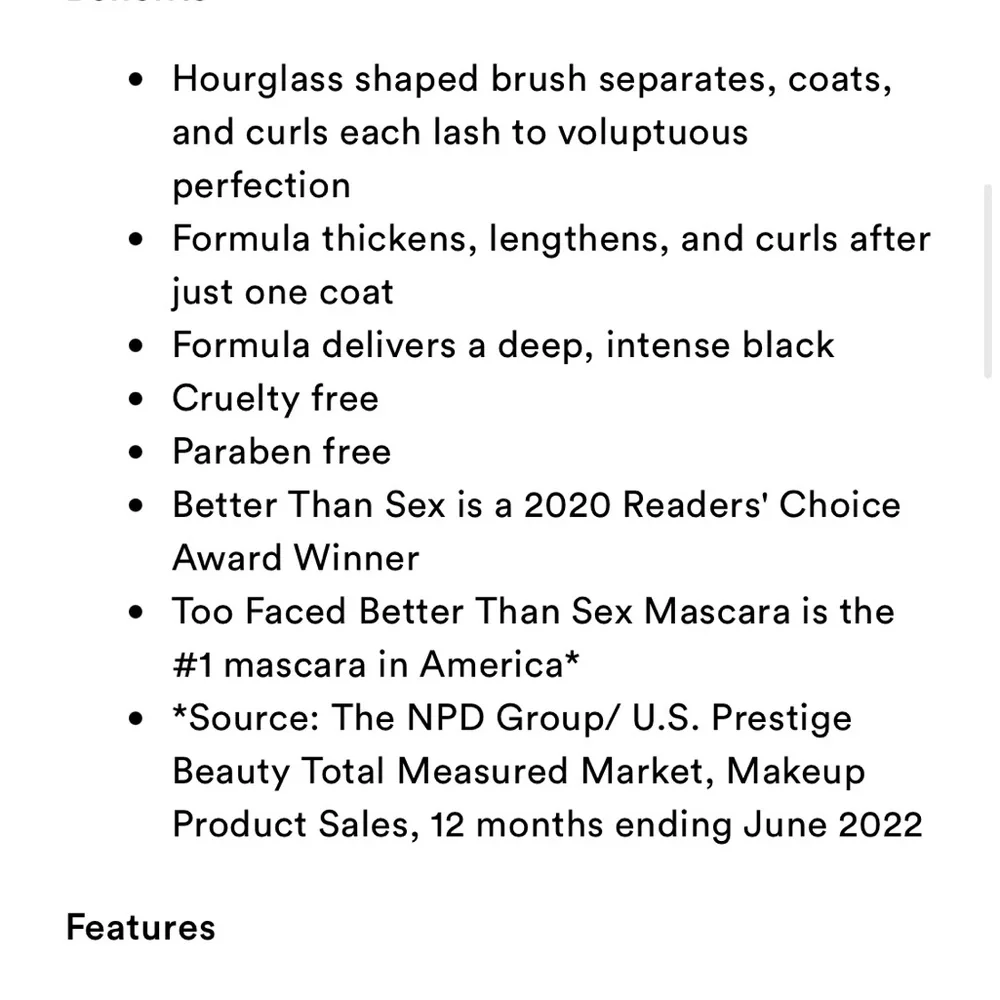 Too Faced better than sex mascara